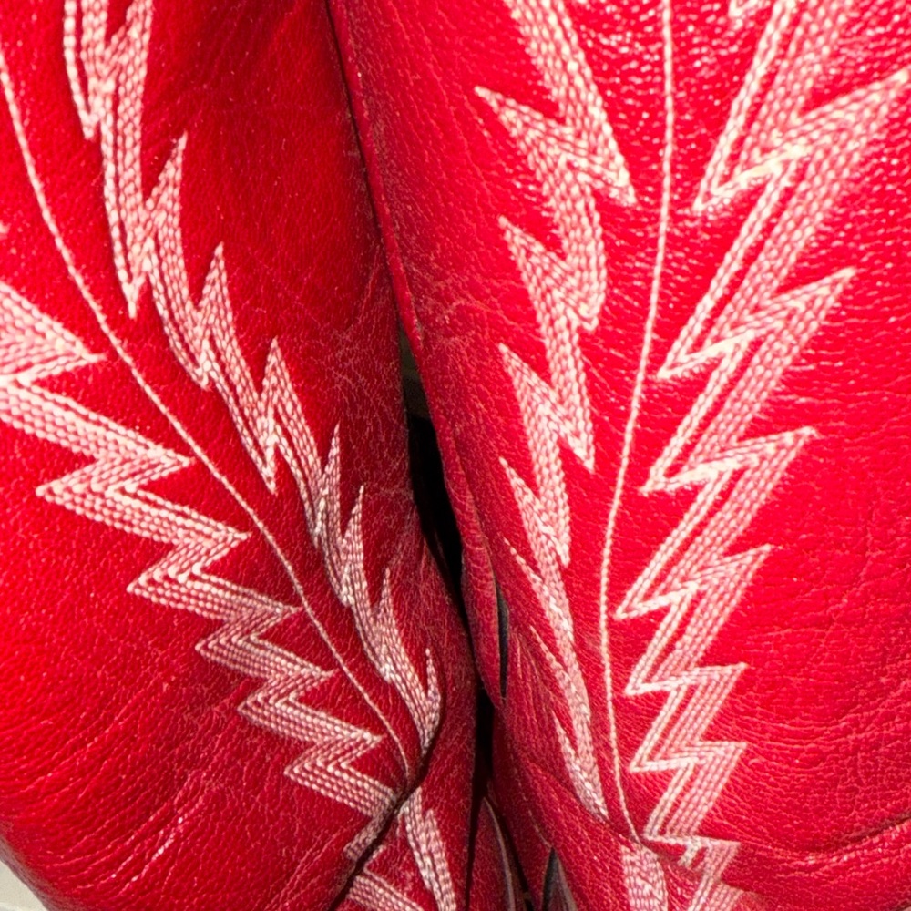 Vintage ladies’ red cowboy boots size 7.5 - Picture 6 of 6